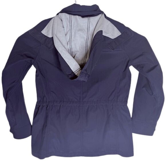 Madewell Women's Full Zip Fieldwalk Hooded‎ Winter Jacket Navy Blue Medium - Picture 2 of 11